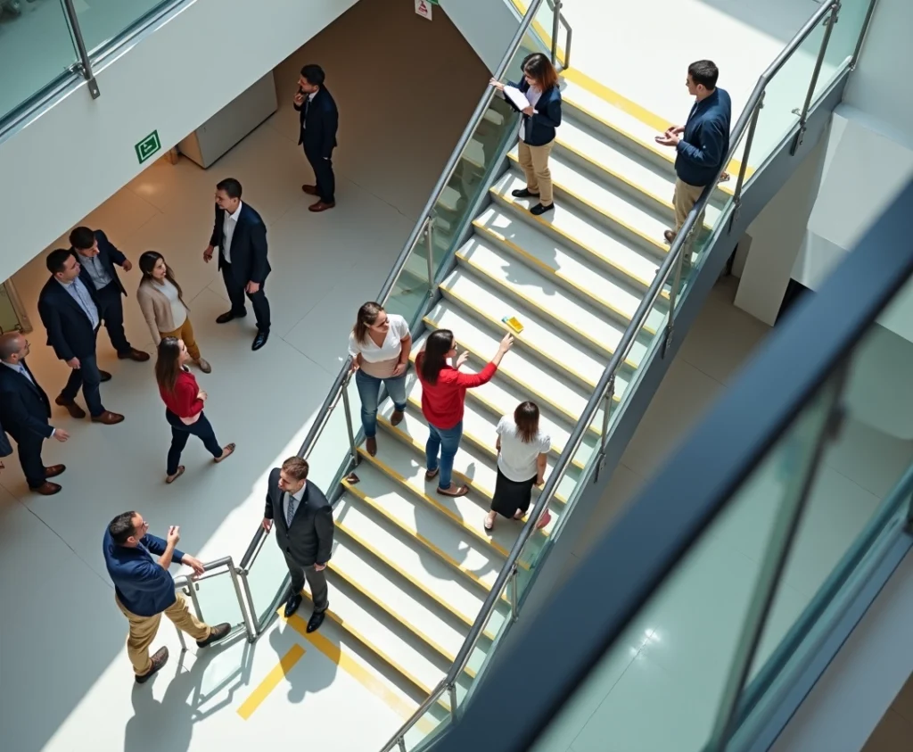 escalier dans un local ERP